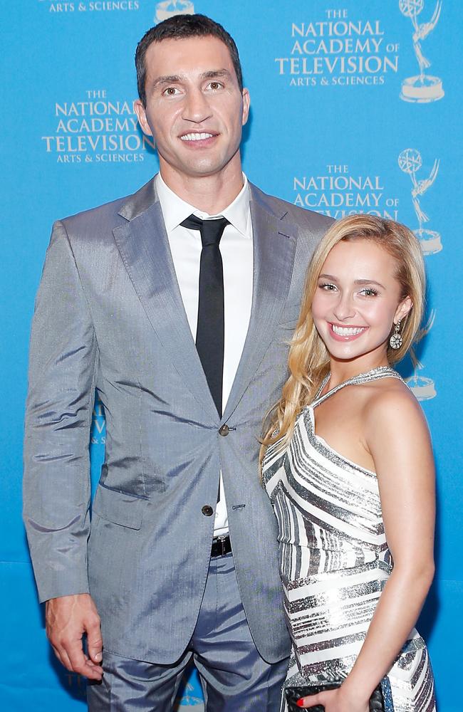 Hayden Panettiere with her boxer ex Wladimir Klitschko in 2013. Picture: Jemal Countess/Getty Images