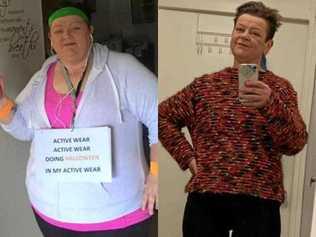 BEFORE AND AFTER: Toowoomba woman Michelle Rayner weighed 183kg at her heaviest and is much happier after shedding 95.5kg.