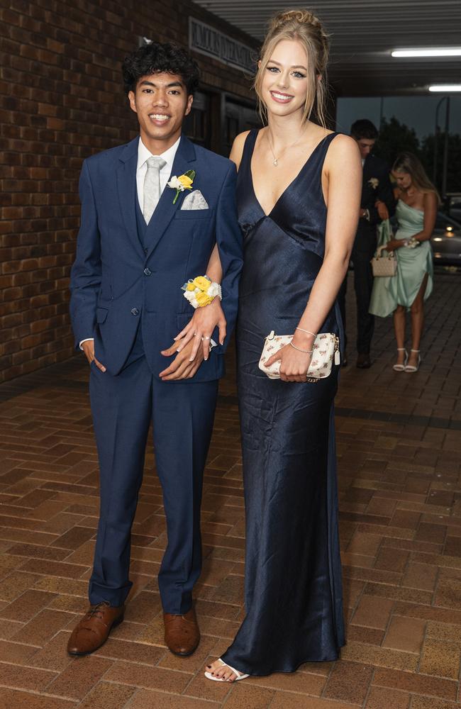 Mitchell Neilsen and partner Halayna Lourigan at the Toowoomba Grammar School formal at Rumours International, Wednesday, November 13, 2024. Picture: Kevin Farmer