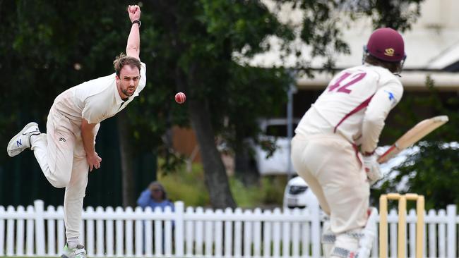 Redlands bowler Jon Stimpson.