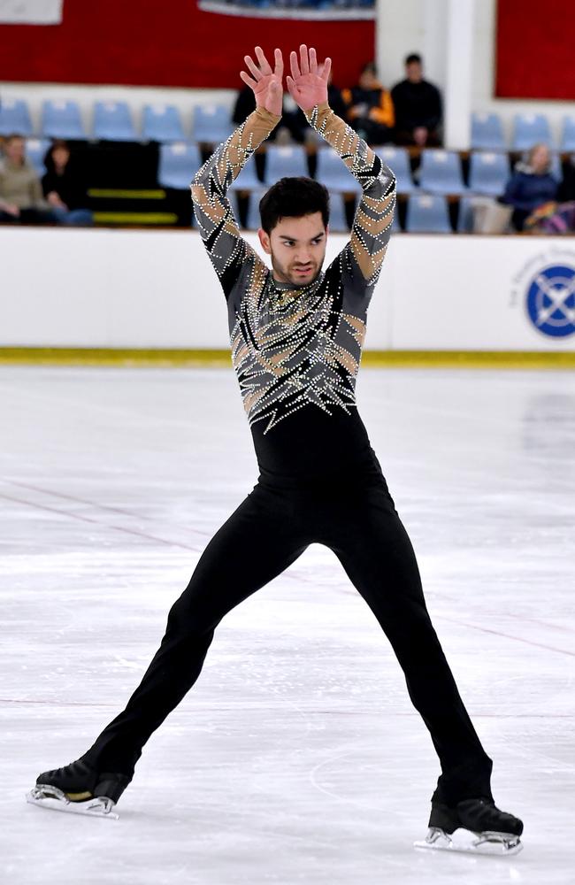 Juan Camilo Yusti from Victoria Australian Figure Skating Championships in Brisbane. Thursday December 1, 2022. Picture, John Gass