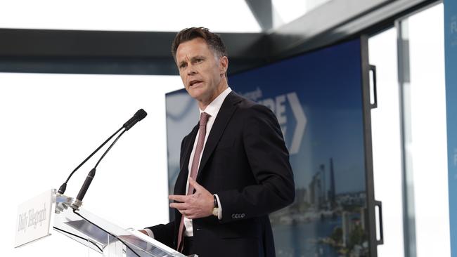 NSW Premier Chris Minns at the Bradfield Oration, where he outlined further plans for urban development. Picture: Richard Dobson