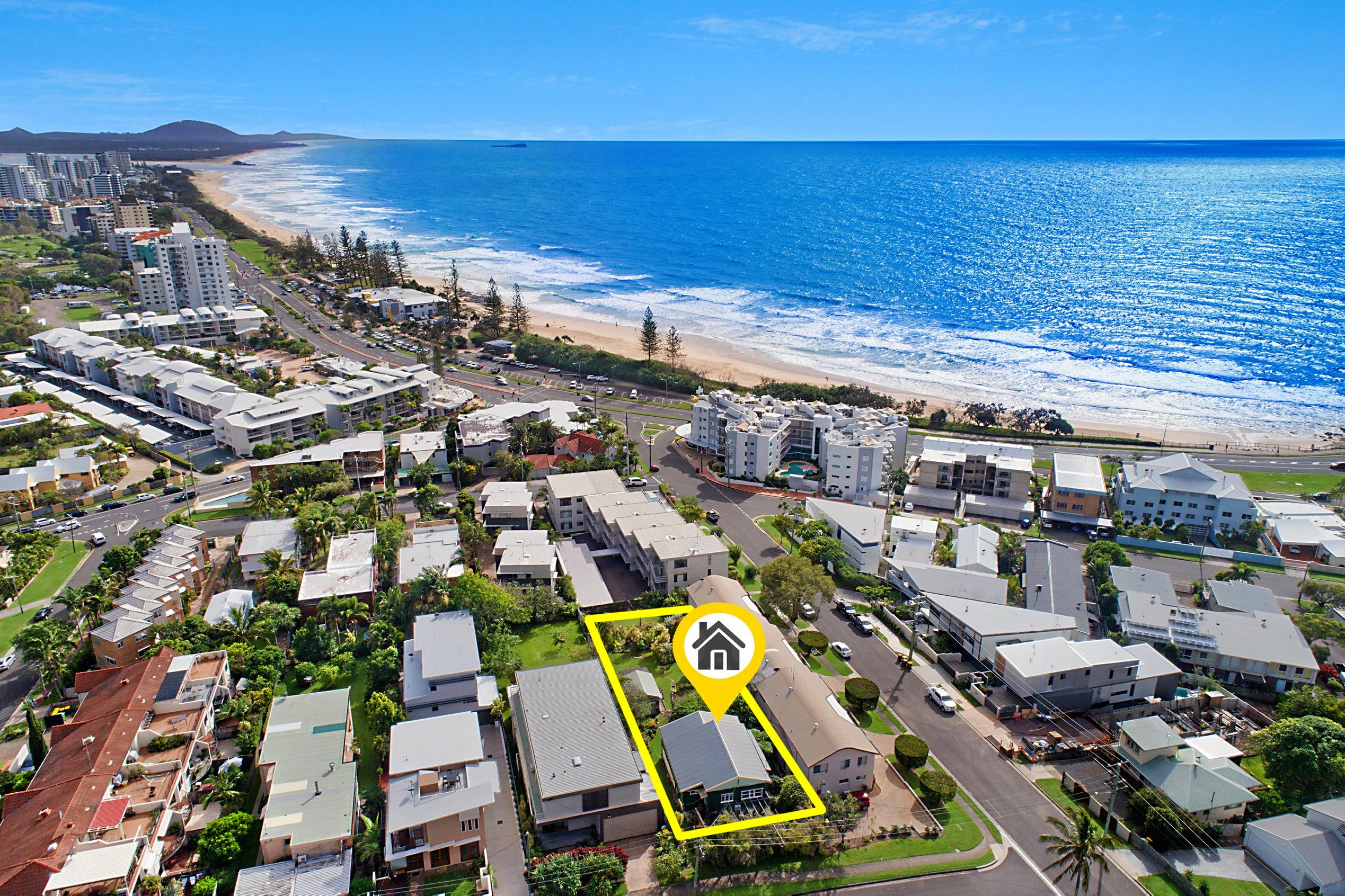 Grace Goode's iconic home at 6 Kate St, Alexandra Headland recently sold for $1.75m at auction. Picture: Contributed