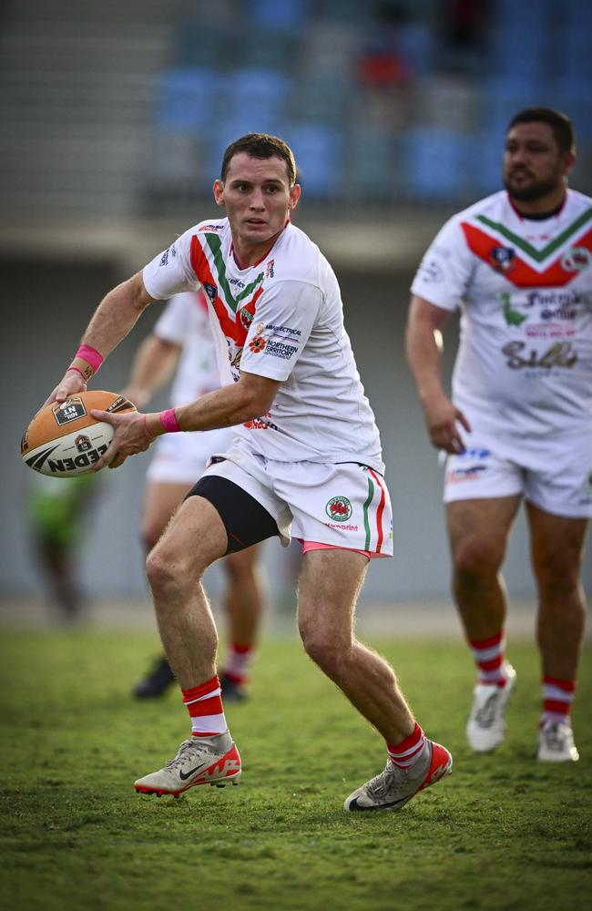 Trey Crowley playing for the Nightcliff Dragons in the 2024 NRL NT season. Picture: Patch Clapp / NRL NT