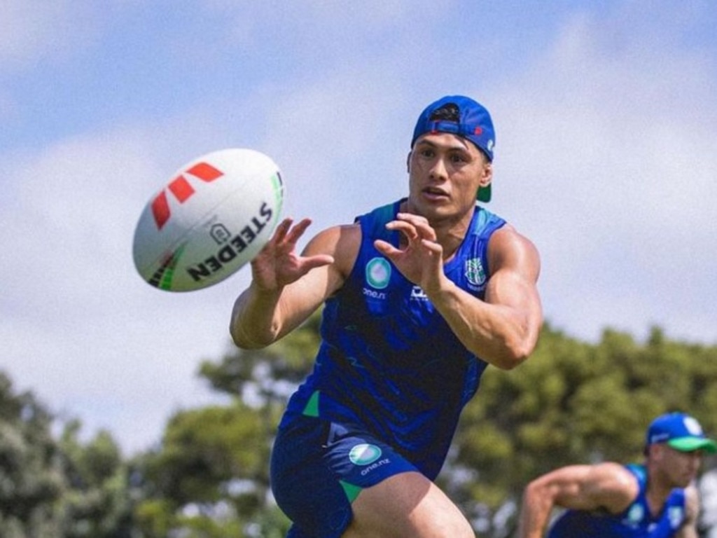 Roger Tuivasa-Sheck back training with the Warriors after his return from rugby union. Credit: Instagram.