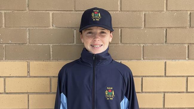 Milla Bruce, NSW PSSA u12 Girls Cricket Team to play School Sports Australia u12 national titles in Ballarat 2022, picture at Raby Oval, Raby NSW, 16 November 2022. Picture: Jason Hosken (News Corp)
