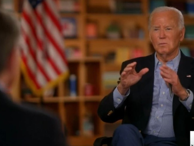 Joe Biden speaks to Good Morning America co-anchor George Stephanopoulos. Picture: ABC