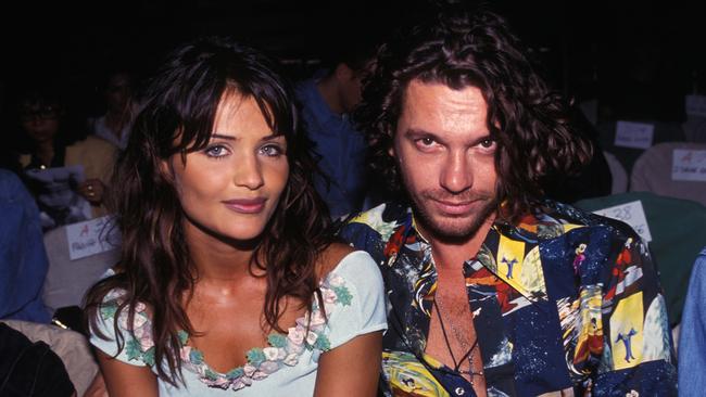 Christensen (left) later revealed Hutchence changed after he was assaulted. Picture: ARNAL/Gamma-Rapho via Getty