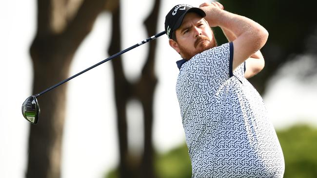 CADIZ, SPAIN - JUNE 10: Deyen Lawson of Australia tees off on the first hole during Day One of the Challenge de Cadiz at Iberostar Real Club de Golf Novo Sancti Petri on June 10, 2021 in Cadiz, Spain. (Photo by Octavio Passos/Getty Images)