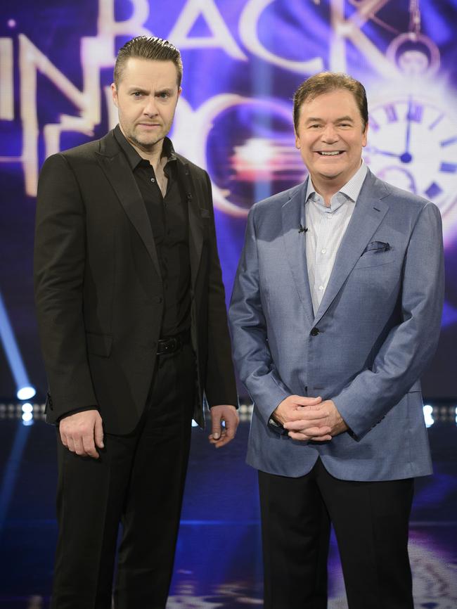 Daryl Somers, right, and hypnotist Keith Barry.