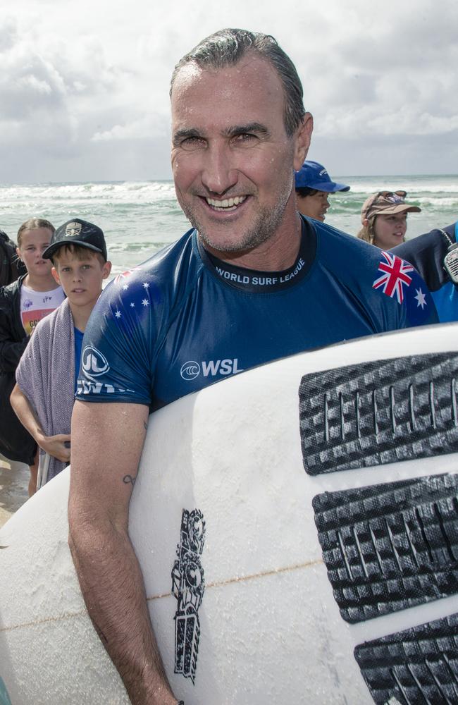 Joel Parkinson leaves the surf at the Gold Coast Pro, Burleigh Heads. Picture: Glenn Campbell