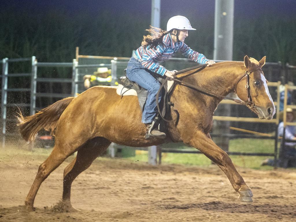 Madeline Grosvenor at Gargett Rodeo Saturday 3 June 2023 Picture: Michaela Harlow