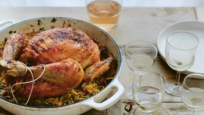 Stuffed Greek chicken. Photo: Laura Edwards