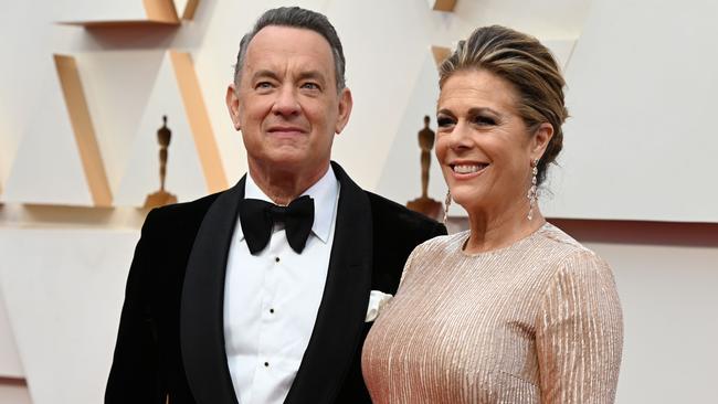 Tom Hanks has touched down in Australia. Picture: Robyn Beck/AFP