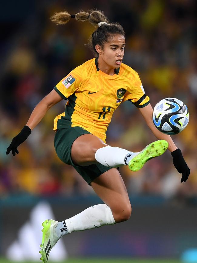 The dating whispers emerged after World Cup footballer Fowler was reported to have been spotted “enjoying an ice cream” one-on-one with the Penrith Panthers halfback. Picture: Justin Setterfield/Getty Images.