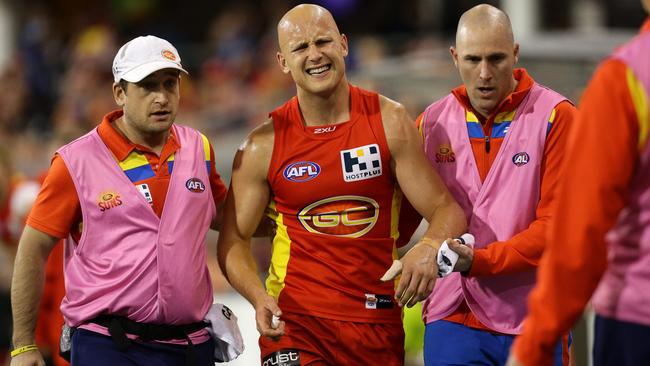 Suns captain Gary Ablett will know the severity of his injury as early as today. Picture: Adam Head