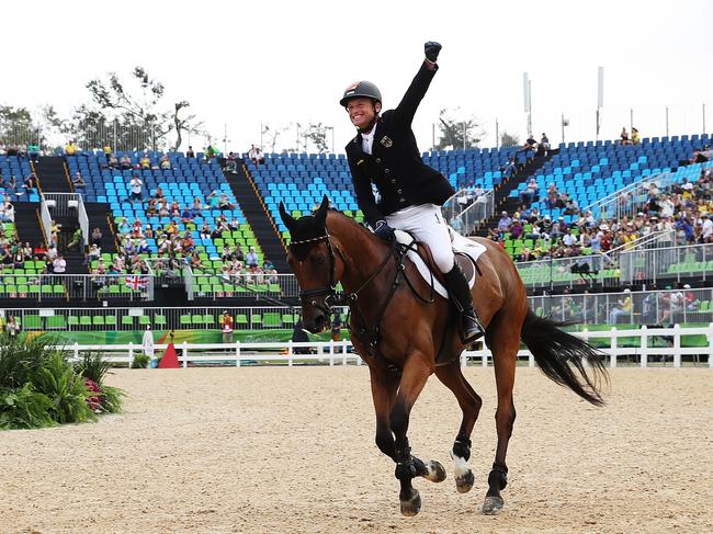 Germany's Michael Jung during his gold medal victory in the Equestrian Eventing Individual at the Rio 2016 Olympic Games. Picture. Brett Costello