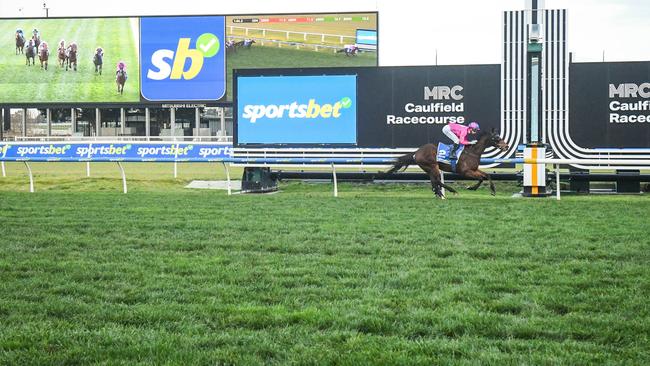 Recommendation spaces the field to win the Sir John Monash Stakes. Picture: Reg Ryan / Racing Photos