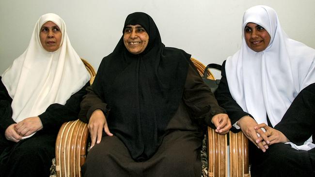 Jamila Al-Shanti, centre, the first woman elected to Hamas' political bureau, was killed during an Israeli raid in Jabalia in the northern Gaza Strip. Picture: AFP