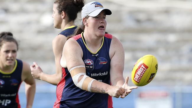 The Demons have signed Sarah Perkins as a “train-on” player. Picture: Sarah Reed