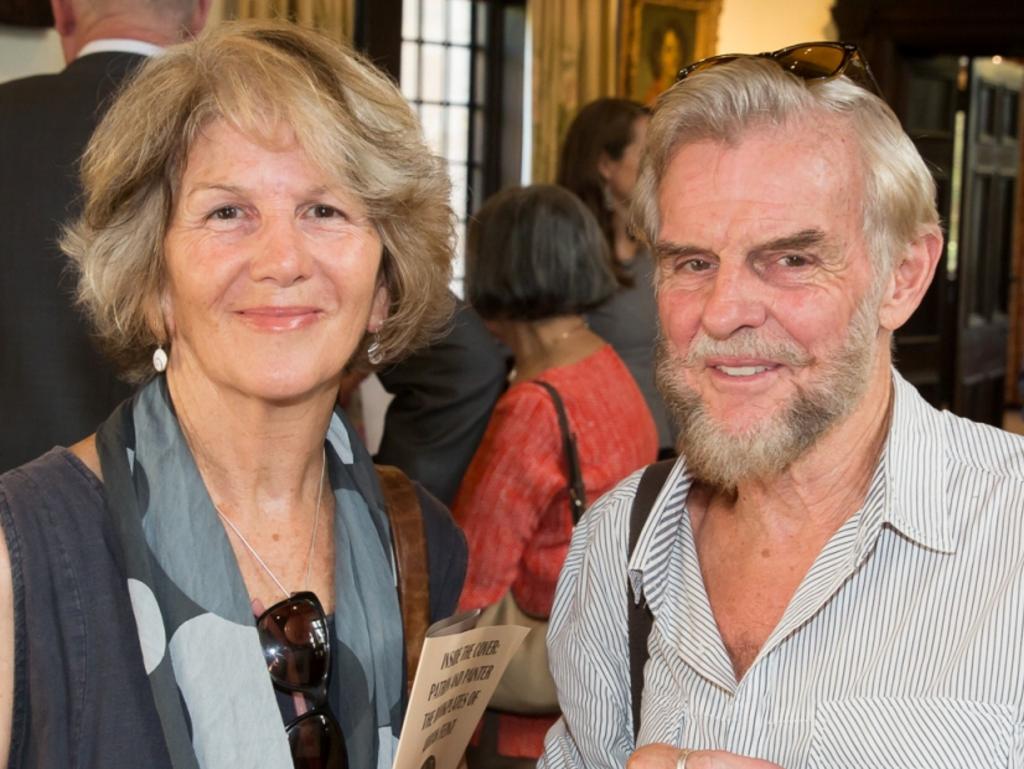 Jen Hanna and Allan Campbell at the the opening of a new exhibition at Carrick Hill entitled Inside the Cover: patron and painter, The Bookplates of Adrian Feint.