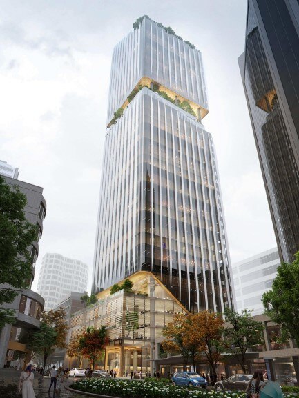 Image of the proposed skyscraper at 153-157 Walker St. Picture: Architectus