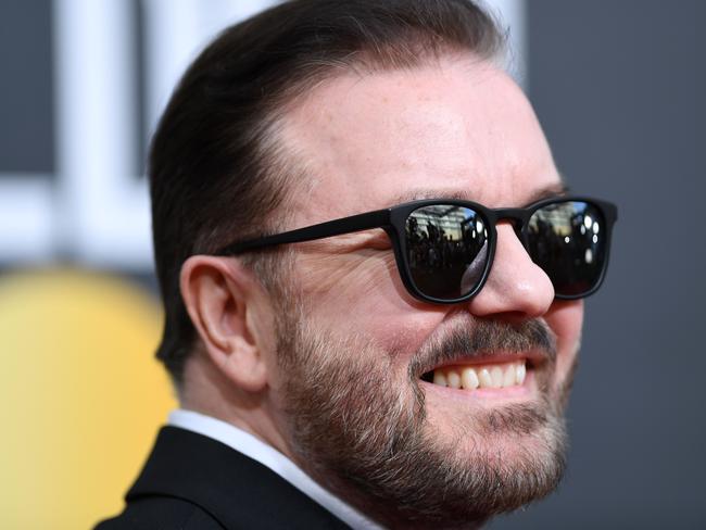 Ricky Gervais made headlines when he hosted the Globes. Picture: AFP