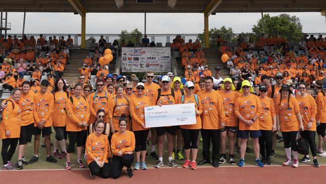 The Dawn Breakers group that starts its walk in Camden raising funds for the 24Hr Fight Against Cancer. this year they raised $15,000. Picture: Matthew Vasilescu