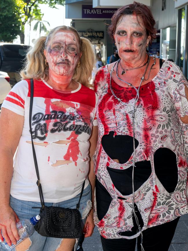 Keran Newman and Kristina Sonter from Mackay at Mackay Charity Zombie Walk. Saturday, October 30, 2021. Picture: Michaela Harlow