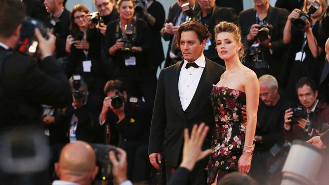 Johnny Depp and actress Amber Heard in 2015.