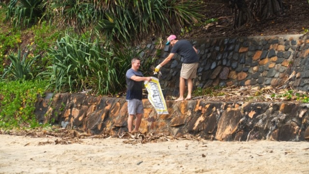 Coolum volunteers get their hands dirty for last year’s Clean Up Australia Day. Picture: Supplied