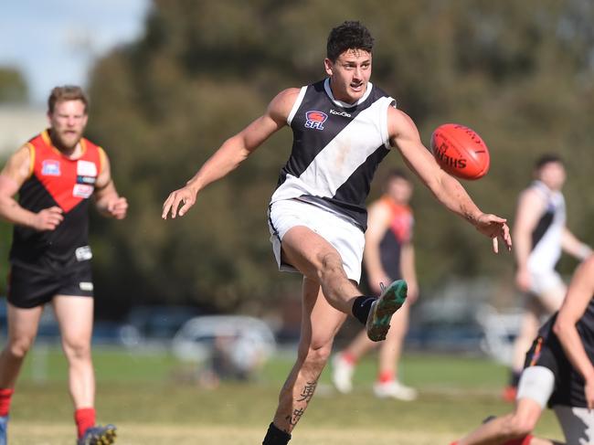 Jake Mullen on the run for Oakleigh District. Picture: Chris Eastman