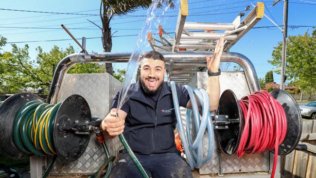 Dean Elabbas, Director of 24 Hour Melbourne Plumbers, said his business had thrived since going online. Picture: Alex Coppel.