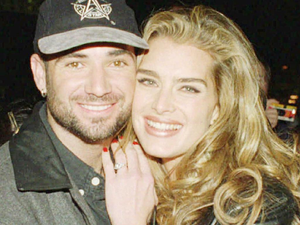 Andre Agassi with Brooke Shields together in 1997.