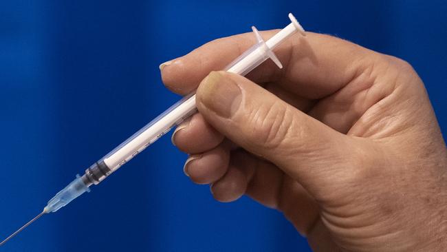 A close-up of a Pfizer-BioNTech Covid-19 vaccine. Picture: Getty