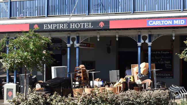 The clean-up has begun at the Empire Hotel in Upper Mary Street.