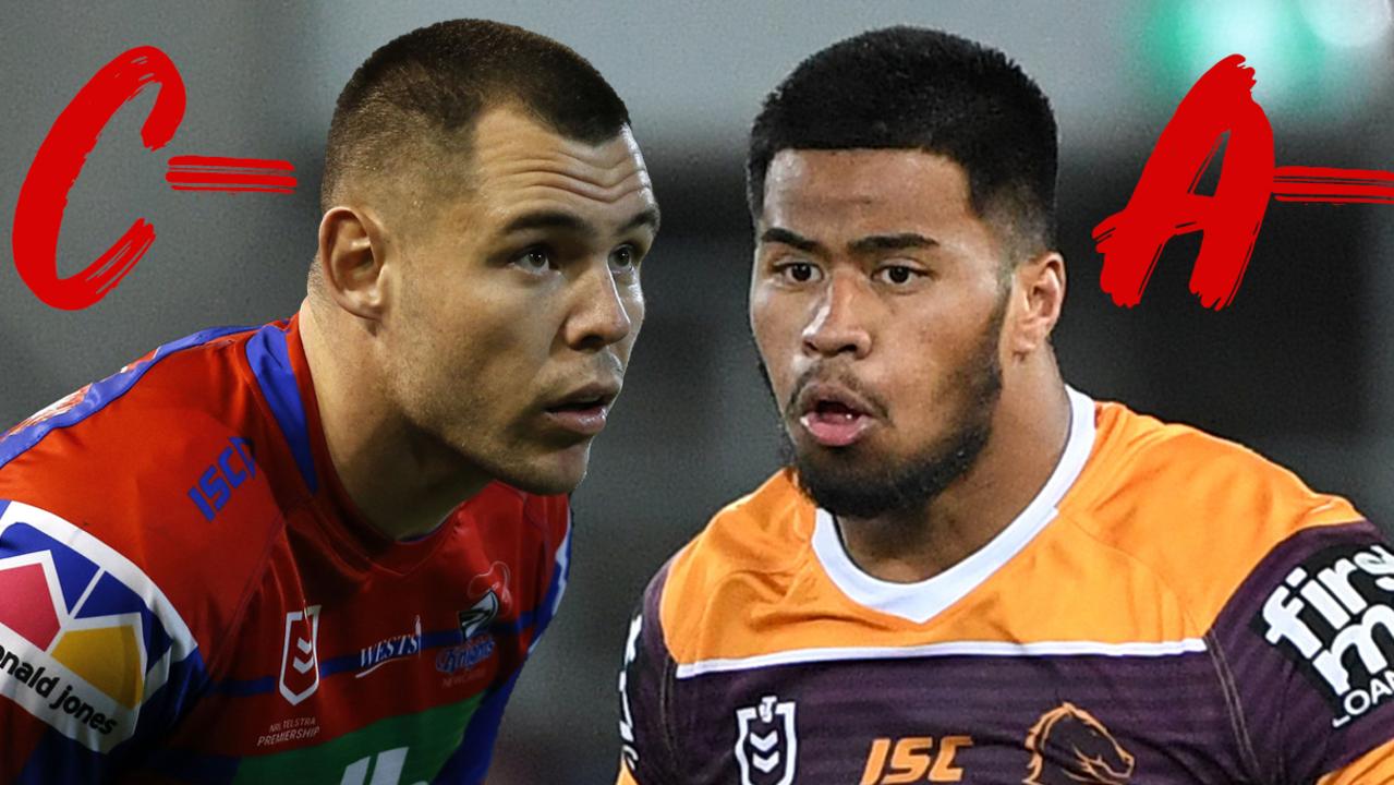 David Klemmer's Knights pack got a C-, while Payne Haas' Broncos got an A-.