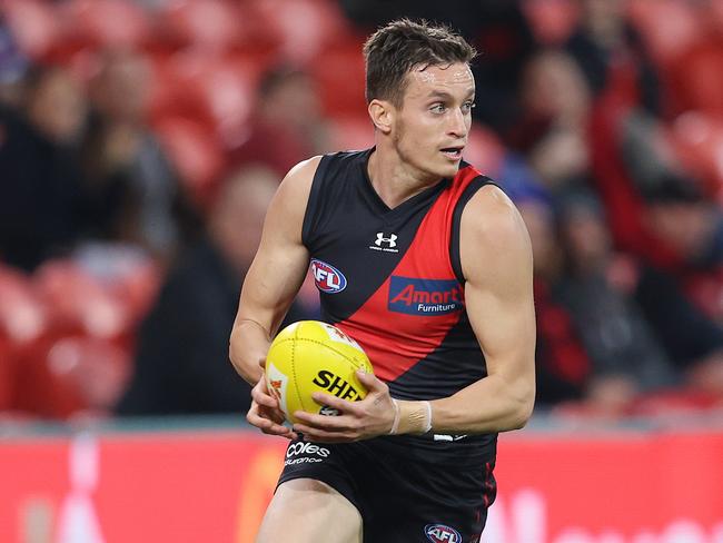 Essendon vs Western Bulldogs at Metricon Stadium, Gold Coast. 17/07/2020.   Orazio Fantasia of the Bombers   . Pic: Michael Klein