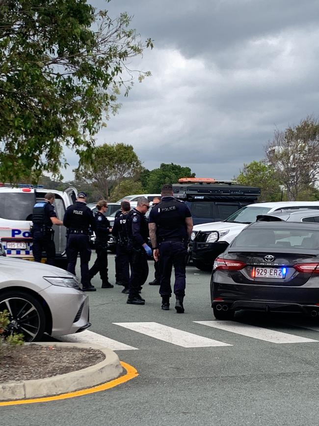 A dramatic arrest at Harbour Town Shopping centre on the Gold Coast, November 4, 2023.