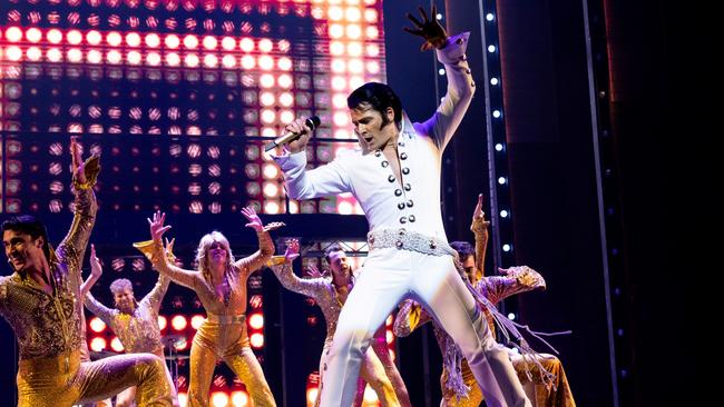 Rob Mallett plays Elvis, bringing a massive stage presence while exuding charisma and magnetism. Source: Supplied