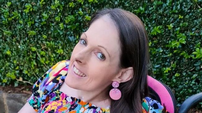 Disability advocate Alyce Nelligan warns Queenslanders to be aware of Wi-Fi disabling technology that led to the theft of her car and wheelchair. Picture: Social media