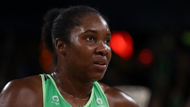 Jhaniele Fowler looms as the Vixens’ biggest challenge. Picture: Paul Kane/Getty Images