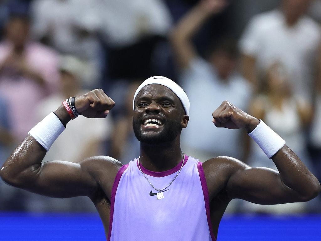 Frances Tiafoe will go on to face Gregor Dimitrov in the quarter final. Picture: MATTHEW STOCKMAN / GETTY IMAGES NORTH AMERICA / Getty Images via AFP)