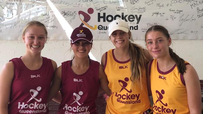 Ella White (left) celebrates Queensland selection. Photo: Contributed