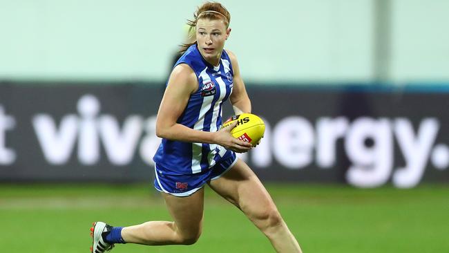 Aileen Gilroy’s North Melbourne currently sits top in Conference A. Picture: Kelly Defina/Getty Images