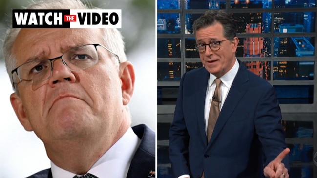 Scott Morrison roasted on US late-night talk show (CBS)