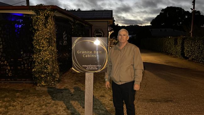 Granite Belt Cabins owner Craig Gee said his business has had a number of cancellations from interstate guests which account for a quarter of their normal bookings. Photo: Madison Mifsud-Ure / Stanthorpe Border Post