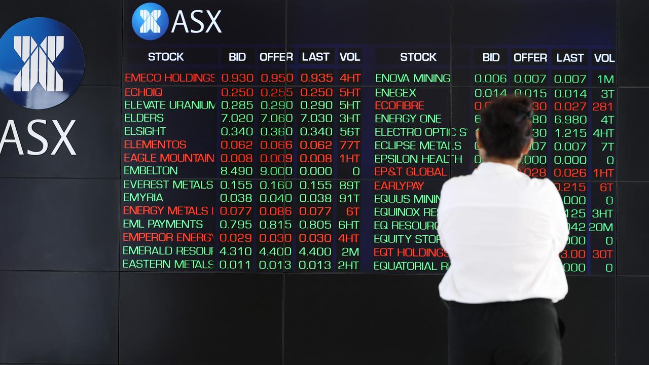 The ASX in Sydney. Picture: John Feder/The Australian