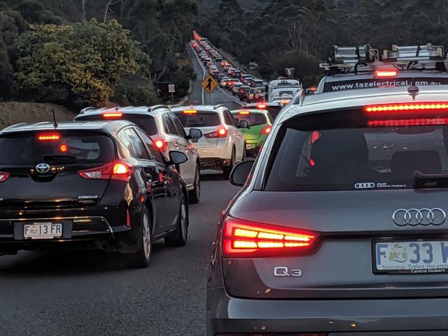 Commuters regularly find themselves ground to a halt on the Southern Outlet after a crash. Picture: DAVID KILLICK