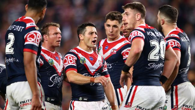 Defence like this is all Trent Robinson wants. Photo by Cameron Spencer/Getty Images.